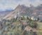 Vicente Gómez Fuste, Pueblo y montaña posimpresionista, óleo sobre lienzo, Imagen 2