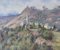 Vicente Gomez Fuste, Village et Montagnes Post Impressionnistes, Huile sur Toile 2