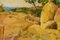 Post Impressionist Artist, Landscape with Haystacks, Oil Painting, Image 4