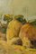 Artista post impressionista, Paesaggio con covoni di fieno, Dipinto ad olio, Immagine 6