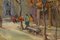 Impressionistischer Künstler, Herbstliches Stadtbild, Öl auf Leinwand 5