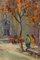 Impressionistischer Künstler, Herbstliches Stadtbild, Öl auf Leinwand 8