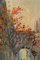 Impressionistischer Künstler, Herbstliches Stadtbild, Öl auf Leinwand 7