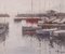 Artiste postimpressionniste, Port avec bateaux de pêche, Peinture à l'huile 2