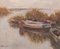 Post- Impressionist Artist, Lake Scene with Boats, Oil Painting 2