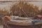 Post- Impressionist Artist, Lake Scene with Boats, Oil Painting 4