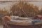 Post- Impressionist Artist, Lake Scene with Boats, Oil Painting, Image 4