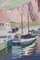 Ricard Tarrega Viladoms, Paisaje posimpresionista con barcos, Óleo a bordo, Imagen 3
