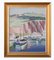 Ricard Tarrega Viladoms, Post Impressionist Landscape with Boats, Oil on Board, Image 1