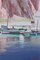 Ricard Tarrega Viladoms, Post Impressionist Landscape with Boats, Oil on Board 4