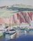 Ricard Tarrega Viladoms, Paysage Post Impressionniste avec Bateaux, Huile sur Panneau 2