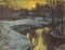 Artiste Postimpressionniste, Sunrise Snowscape, Huile sur Toile 1