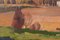 Autumnal Village and Meadow, 1980s, Oil on Board, Image 6