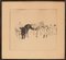 Peter Ynglada, Horses at the Races, Ink Drawing, Image 1