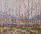 Artista posimpresionista, paisaje, óleo sobre tabla, Imagen 2