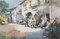 Pere Ros, Croquis impressionniste de l'homme et de sa charrette, aquarelle 2