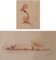 Jean Auguste Vyboud, Nude Life Studies, Etchings, Set of 2 1