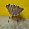 Round Black and White Woven Bucket Chair, 1960s 6