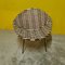 Round Black and White Woven Bucket Chair, 1960s 1