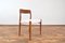 Mid-Century Danish Teak & Wool Dining Chairs Model 75 by N. O. Møller for J.L. Møllers, 1960s, Set of 4, Image 11