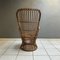 Vintage Italian Armchair in Wicker, 1950s 5