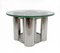 Mid-Century Modern Italian Steel and Glass Round Coffee Table, 1970s 1