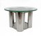 Mid-Century Modern Italian Steel and Glass Round Coffee Table, 1970s, Image 1