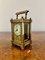 Antique French Victorian Ornate Brass Carriage Clock, 1880s 2