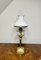 Antique Victorian Brass and Cut Glass Oil Table Lamp, 1860s 5