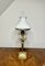 Lampada da tavolo vittoriana antica in ottone e vetro molato, metà XIX secolo, Immagine 5