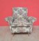 Modern Armchair in Floral Fabric, 1950s 1