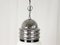 Lámpara colgante Arianna de vidrio blanco, plástico negro y metal cromado al estilo de Piero Brombin para Artemide, años 60, Imagen 3