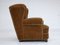 Danish Reclining Chair in Velour, 1960s 3