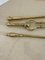 Victorian Brass Starburst Fire Irons, 1860s, Set of 3 4