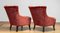 20th Century Napoleon III Armchairs in Velvet Jacquard Tone-on-Tone Brick, Set of 2, Image 8