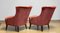 20th Century Napoleon III Armchairs in Velvet Jacquard Tone-on-Tone Brick, Set of 2, Image 7