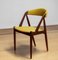 Danish Yellow Ochre Upholstered Dining Chair Model 31 attributed to Kai Kristiansen, 1960s 1