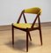 Danish Yellow Ochre Upholstered Dining Chair Model 31 attributed to Kai Kristiansen, 1960s, Image 1