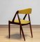 Danish Yellow Ochre Upholstered Dining Chair Model 31 attributed to Kai Kristiansen, 1960s 2