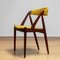 Danish Yellow Ochre Upholstered Dining Chair Model 31 attributed to Kai Kristiansen, 1960s 3