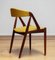 Danish Yellow Ochre Upholstered Dining Chair Model 31 attributed to Kai Kristiansen, 1960s 4