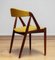 Danish Yellow Ochre Upholstered Dining Chair Model 31 attributed to Kai Kristiansen, 1960s, Image 4