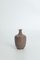 Small Mid-Century Scandinavian Modern Collectible Brown & Beige Stoneware Vases by Gunnar Borg for Höganäs Ceramics, 1960s, Set of 4 3