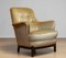 Gold Colored Velvet Upholstered Lounge Chair by Carl Malmsten, Sweden, 1940s, Image 1