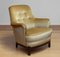 Gold Colored Velvet Upholstered Lounge Chair by Carl Malmsten, Sweden, 1940s 8