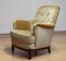 Fauteuil Rembourré en Velours Doré par Carl Malmsten, Suède, 1940s 4