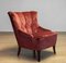 20th Century Napoleon III Slipper Chair in Brique Ton Sur Ton Jacquard Velvet, 1920s 8