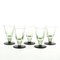 Art Deco Vodka Shot Glasses attributed to Hortensja Glassworks, Poland, 1950s, Set of 5 16