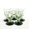 Art Deco Vodka Shot Glasses attributed to Hortensja Glassworks, Poland, 1950s, Set of 5 1