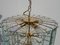 Lámpara de araña de vidrio con platos biselados suspendidos de Senago, Imagen 5